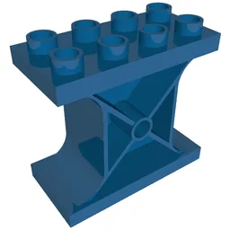 Duplo Support Brick 2 x 4 x 3 / Blue