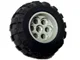 Wheel 36.8mm D. x 26mm VR with Axle Hole with Black Tire 56 x 30 R Balloon (6595 / 32180) / Light Gray