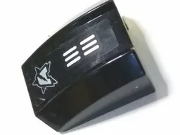 Slope, Curved 2 x 2 Lip with Silver Ultra Agents Logo and Vents Pattern (Sticker) - Set 70165