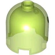 Brick Round 2 x 2 x 1 2/3 Dome Top, Hollow Stud with Black Eyes Print / Trans-Bright Green