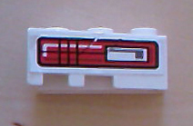 Lego Wedge 3 x 2 Right with Red and Black Taillight Pattern (Sticker) - Set 8286