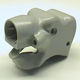 Animal Body Part, Elephant Head with Pin / Light Gray