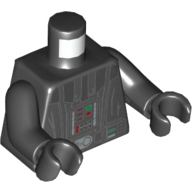 Lego Torso Darth Vader Imperial Star Destroyer Print, Black Arms and Hands / Black