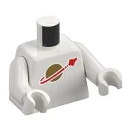 Torso, Classic Space Logo (2019) Print, White Arms and Hands / White