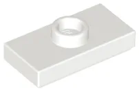 Plate Special 1 x 2 with 1 Stud with Groove and Inside Stud Holder (Jumper) / White