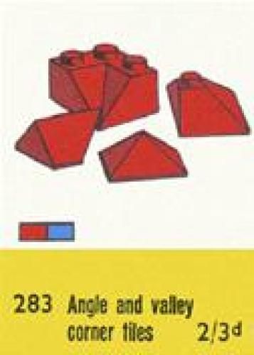Lego Sloping Ridge and Valley Bricks, Red