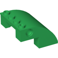 Lego Brick Curved 4 x 4 x 2 with Holes / Green