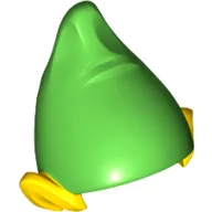 Hat, Elf Ears with Bright Green Hat Print / Yellow