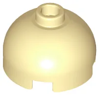 Brick, Round 2 x 2 Dome Top / Tan