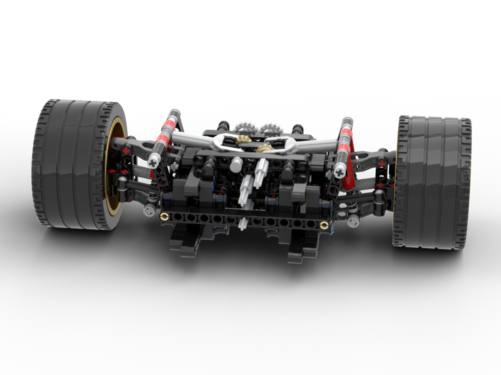 Lego Adjustable suspension with steering and differential drive