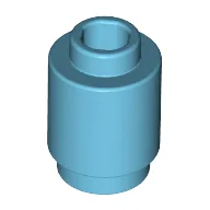 Brick Round 1 x 1 Open Stud / Medium Azure