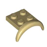 Lego Wheel Arch, Mudguard 2 x 3 x 1 1/3 with 2 x 2 Plate / Tan