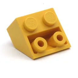 Brick Sloped Inverted 45° 2 x 2 [Ovoid Bottom Pin, Small Stud Holes] / Yellow