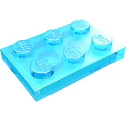 Plate 2 x 3 / Trans-Light Blue
