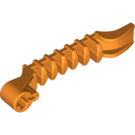 Lego Launcher, Large Figure Weapon, Zamor Sphere Launcher, Bottom with Axle Hole / Orange