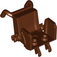 Lego Equipment Medical Wheelchair with Pins for Wheels [Minifig] / Reddish Brown