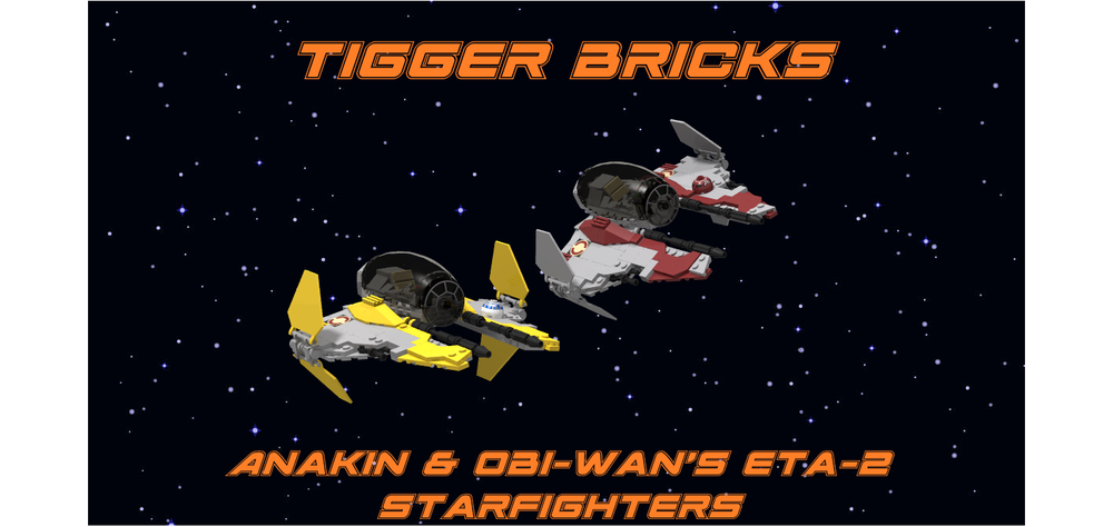 Lego Anakin and Obi-Wan's Eta-2 starfighters