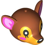 Lego Minifig Head Special Fauna / Dark Orange