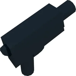 Weapon Gun Automatic Pistol Medium Barrel / Black