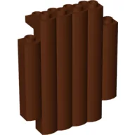 Panel 2 x 6 x 6 Log Wall [Palisade] / Reddish Brown
