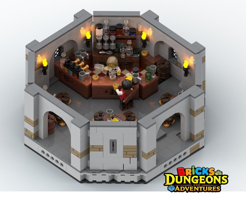 LEGO Castle The Tavern Instructions (PDF), Innkeeper and Vampire Hunter figurine, Bricks Dungeons and Adventures