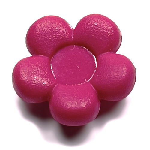 Lego Clikits Icon, Flower 2 x 2 Small, 5 Petals with Pin [Frosted] / Magenta