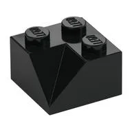 Brick Sloped 45° 2 x 2 Double Concave / Black