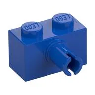 Brick Special 1 x 2 with Pin / Blue