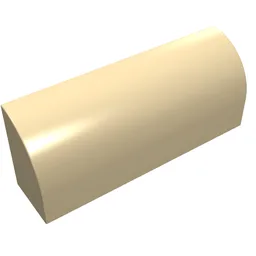 Brick Curved 1 x 4 x 1 1/3 No Studs, Lowered Inside Support / Tan