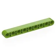 Technic Beam 1 x 9 Thick / Lime