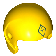 Lego Helmet, Sports with Kite Diamond Shape Logo Print