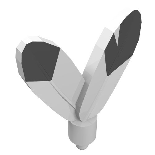 Lego Headwear Accessory Plume / Feathers with Pin and Black Tip on Both Sides Print / White