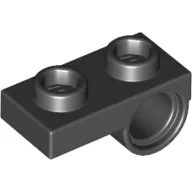 Plate Special 1 x 2 with Pin Hole Underneath / Black