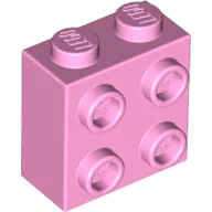 Brick Special 1 x 2 x 1 2/3 with 4 Studs on 1 Side / Bright Pink