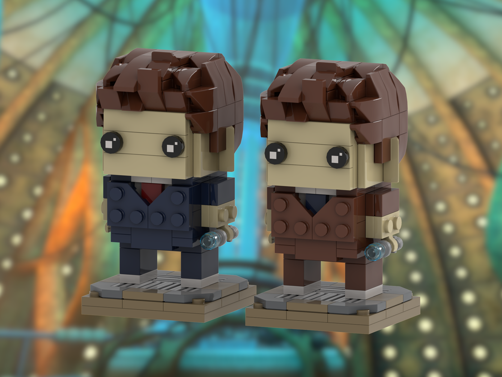 Lego 10th Doctor Brickhead - Blue and Brown Suit