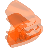 Lego Large Figure Limb Cover, Size 3, Armor with Ball Joint Socket / Trans-Neon Orange