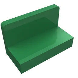 Panel 1 x 2 x 1 [Rounded Corners] / Green