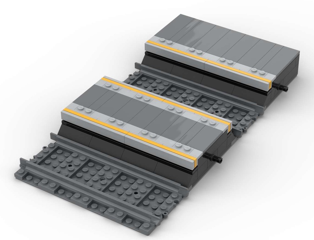 Lego Brick Cross two track small plattform extension