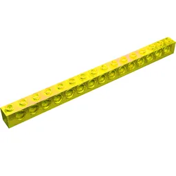 Technic Brick 1 x 16 [15 Pin Holes] / Trans-Yellow