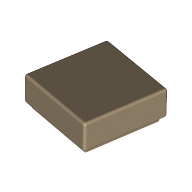Lego Tile 1 x 1 with Groove / Dark Tan