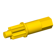 Lego Large Figure Spinner Rod 2.5L with Gear 8 Tooth (Rhotuka) / Yellow