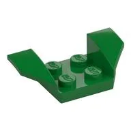 Mudguard 2 x 4 with 2 x 2 Studs and Flared Wings / Green