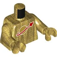 Torso, Classic Space Logo Print, Pearl Gold Arms and Hands