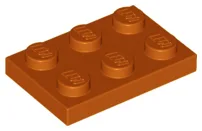 Plate 2 x 3 / Dark Orange