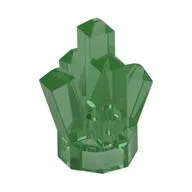 Rock 1 x 1 Crystal 5 Point / Trans-Green