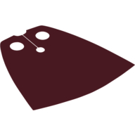 Lego Neckwear Cape, Standard with Medium Nougat Back [Traditional Starched Fabric] / Dark Red