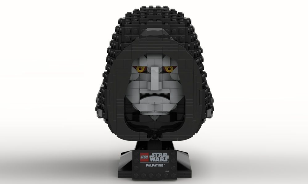 Lego Emperor Palpatine Bust - Helmet Collection Style