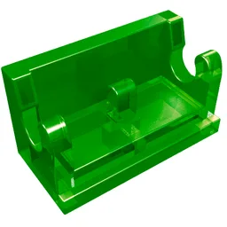 Hinge Brick 1 x 2 Base / Trans-Green