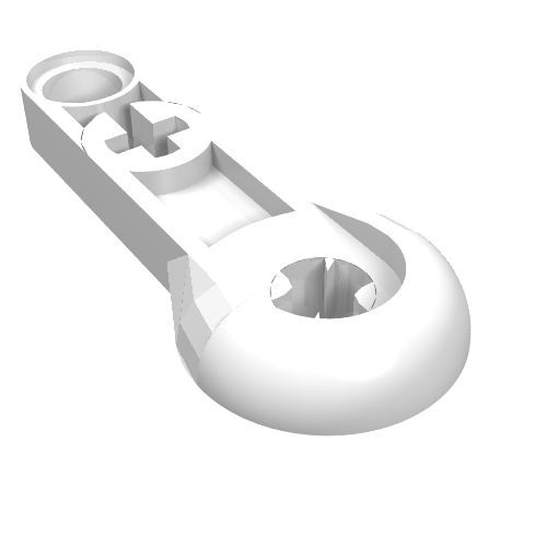 Lego Technic Rotation Joint [Half-Ball 3L Thin Beam] / White