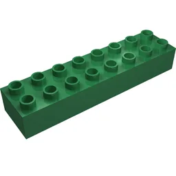 Duplo Brick 2 x 8 / Green